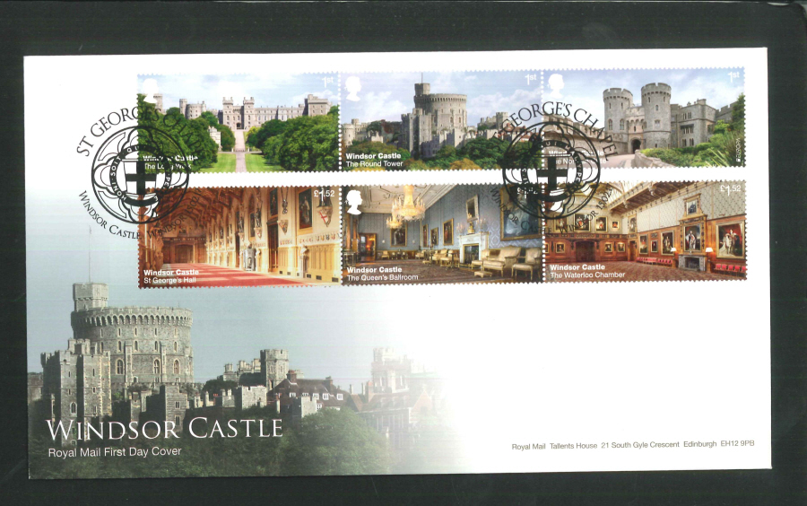 2017 - First Day Cover "Windsor Castle" - St George's Chapel (Cross), Windsor Postmark - Click Image to Close